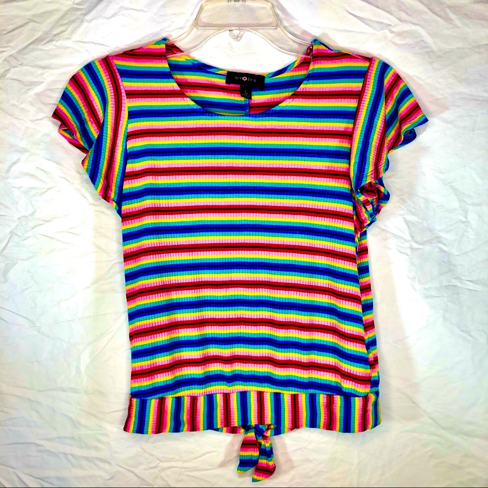 EUC- Amy Byer Girl’s knit blouse with back tie